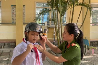 TRƯỜNG THCS NGUYỄN NGHIÊM TỔ CHỨC TUYÊN TRUYỀN AN NINH TRẬT TỰ VÀ AN TOÀN GIAO THÔNG