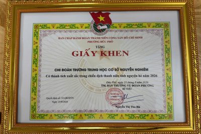 THCS NGUYỄN NGHIÊM – TỰ HÀO TUỔI TRẺ, TIÊN PHONG CỐNG HIẾN!