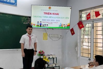 LIÊN ĐỘI TRƯỜNG THCS NGUYỄN NGHIÊM TRIỂN KHAI CHƯƠNG TRÌNH RÈN LUYỆN ĐỘI VIÊN NĂM HỌC 2024-2025 